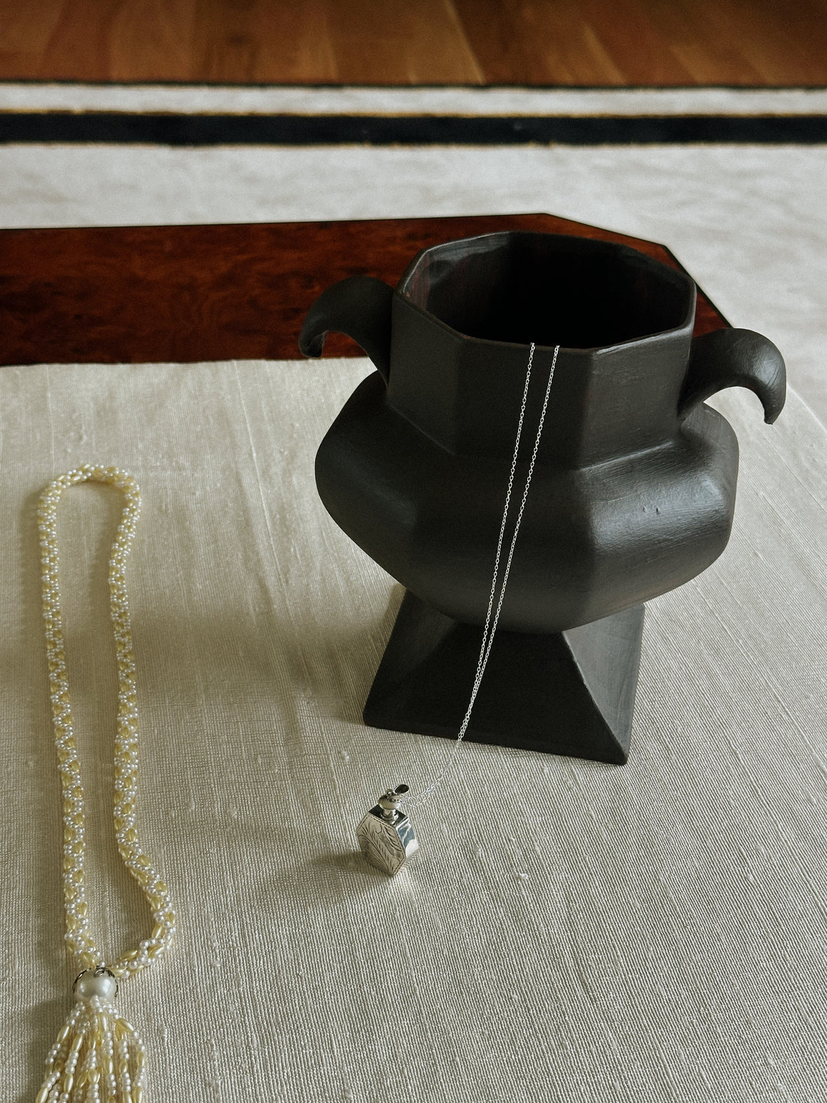 Vintage Dark Brown Terracotta Vase