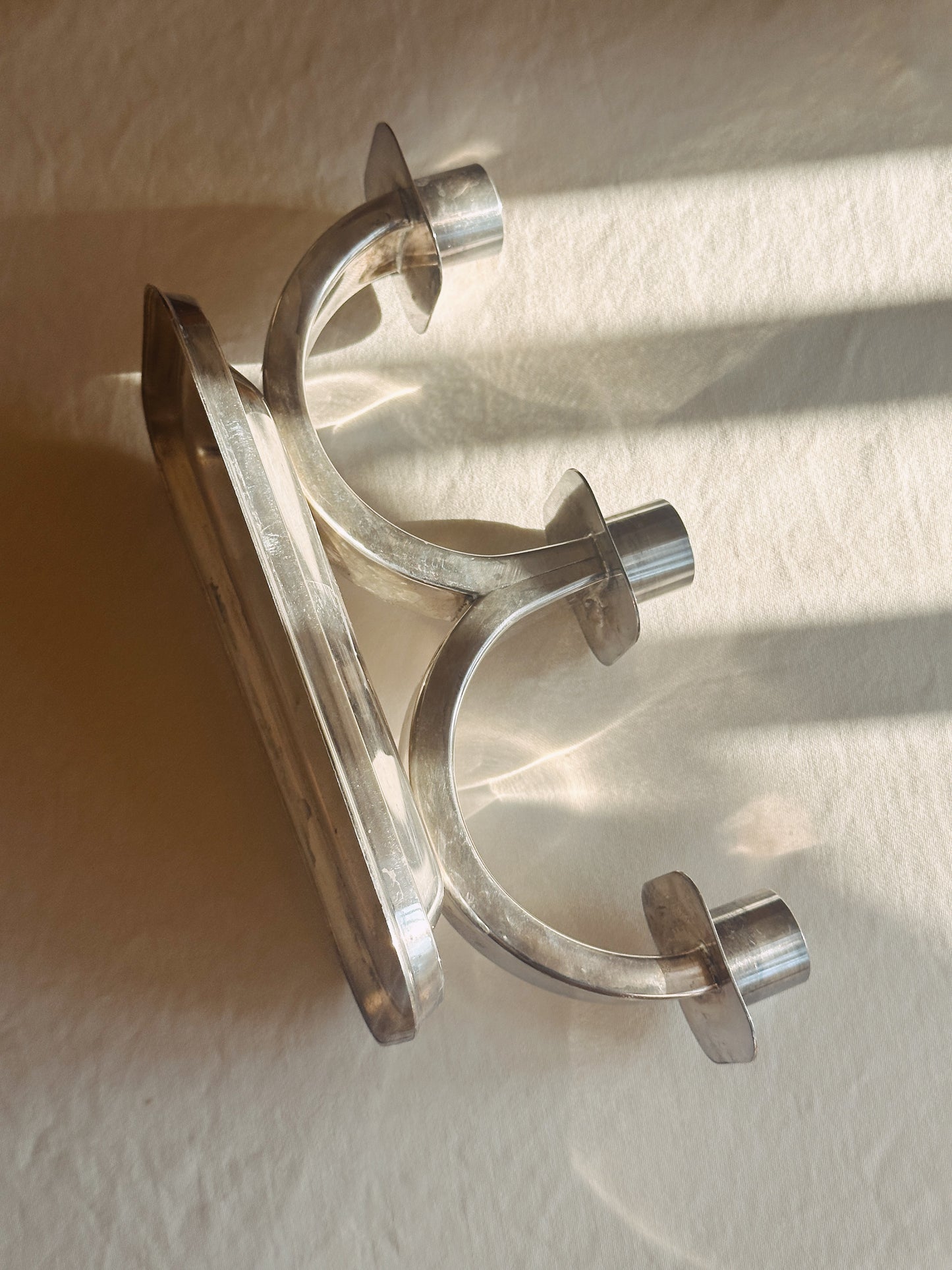 Mid-Century Silver Plated Candelabra 