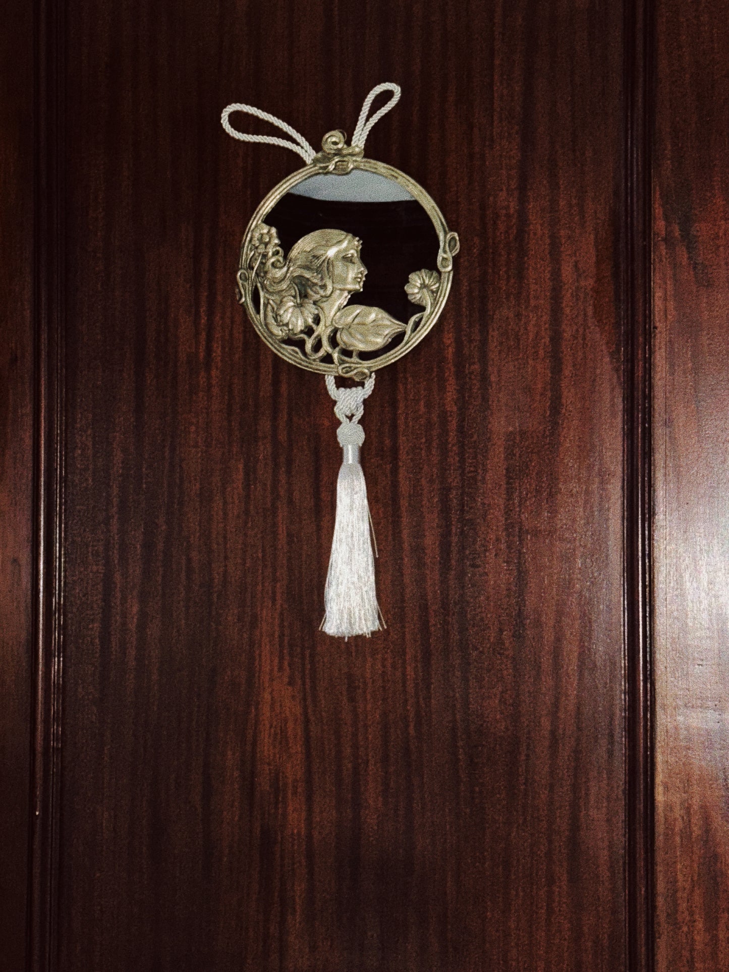 Brass Mirror with Tassel