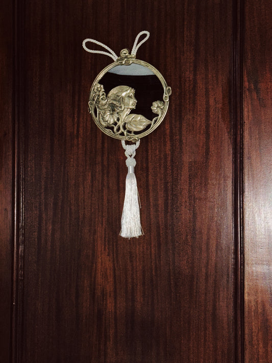 Brass Mirror with Tassel